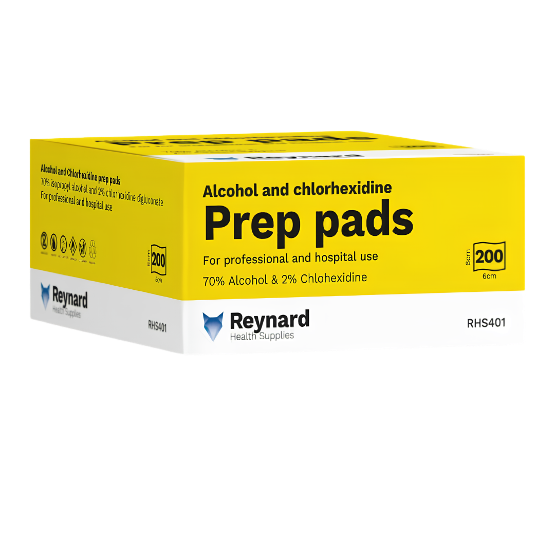 Reynard Alcohol and Chlorhexidine Prep Pads 6 X 6cm