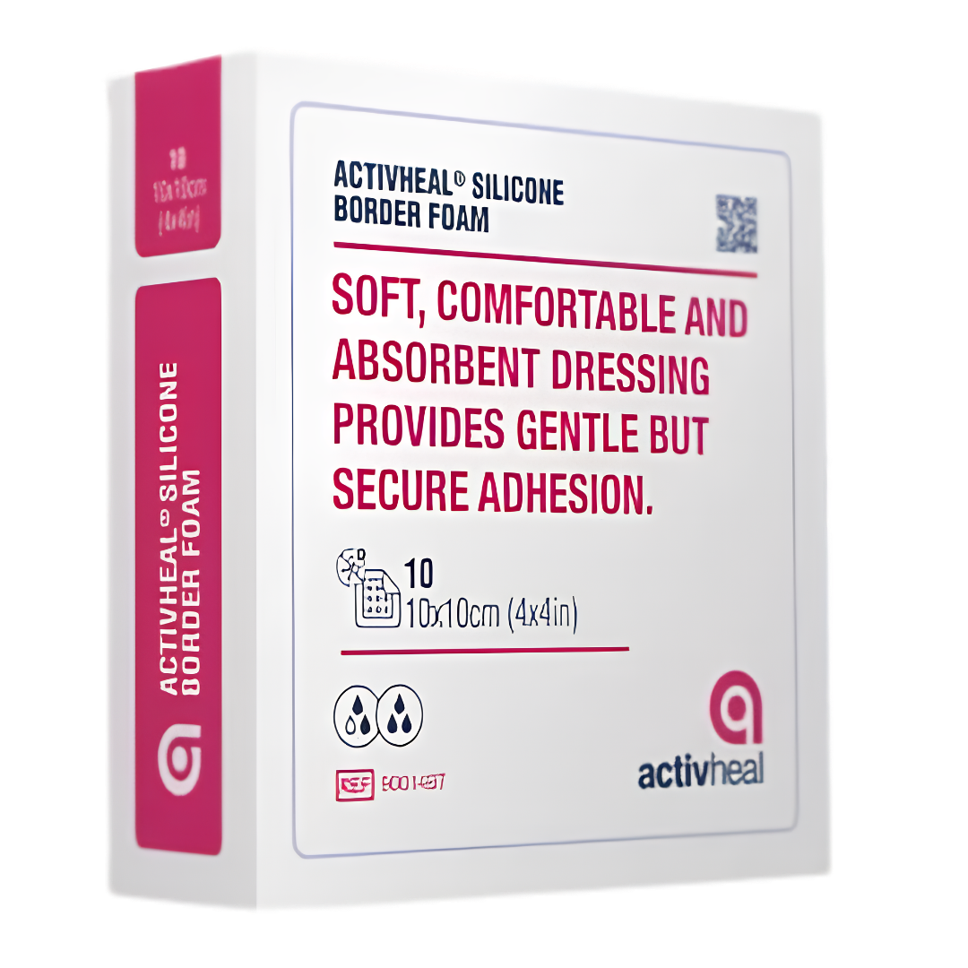ActivHeal 硅酮泡沫敷料（带边）