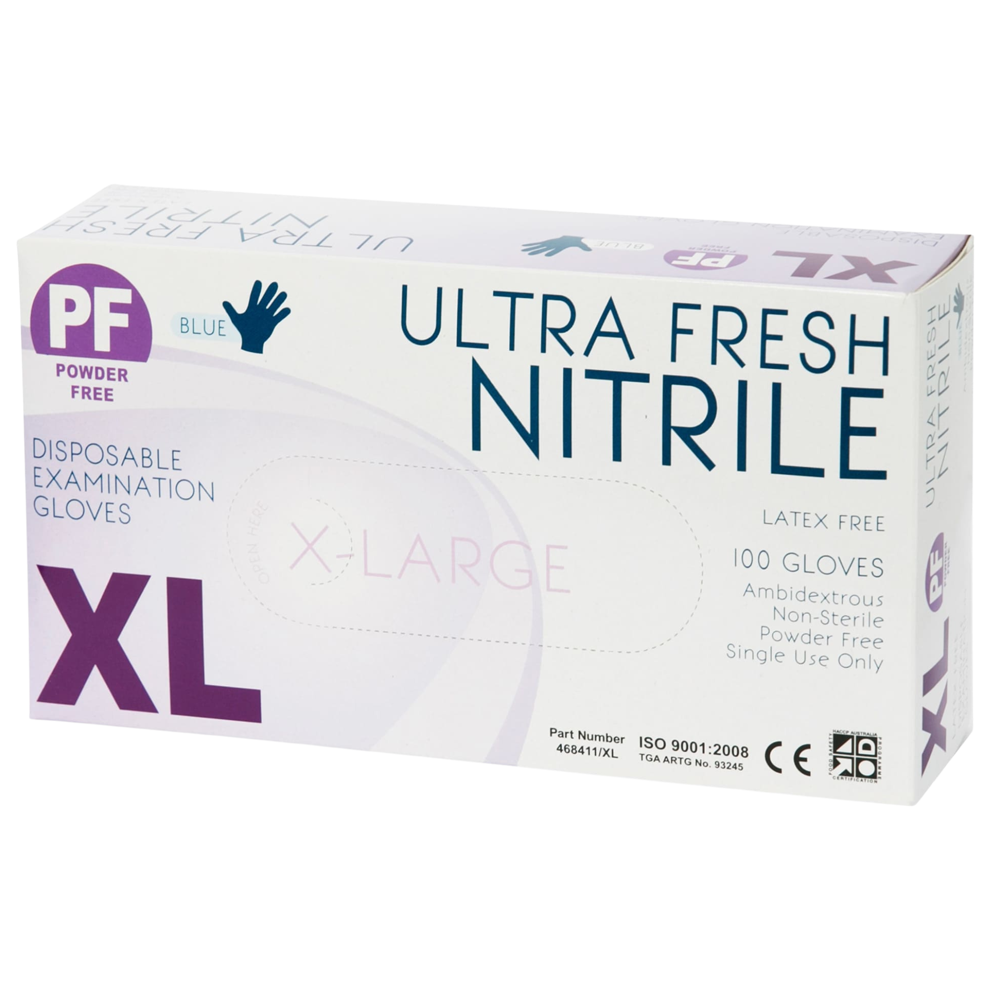 Ultra Fresh Examination Blue Nitrile Powder Free 5.5G Disposable Glove Gloves