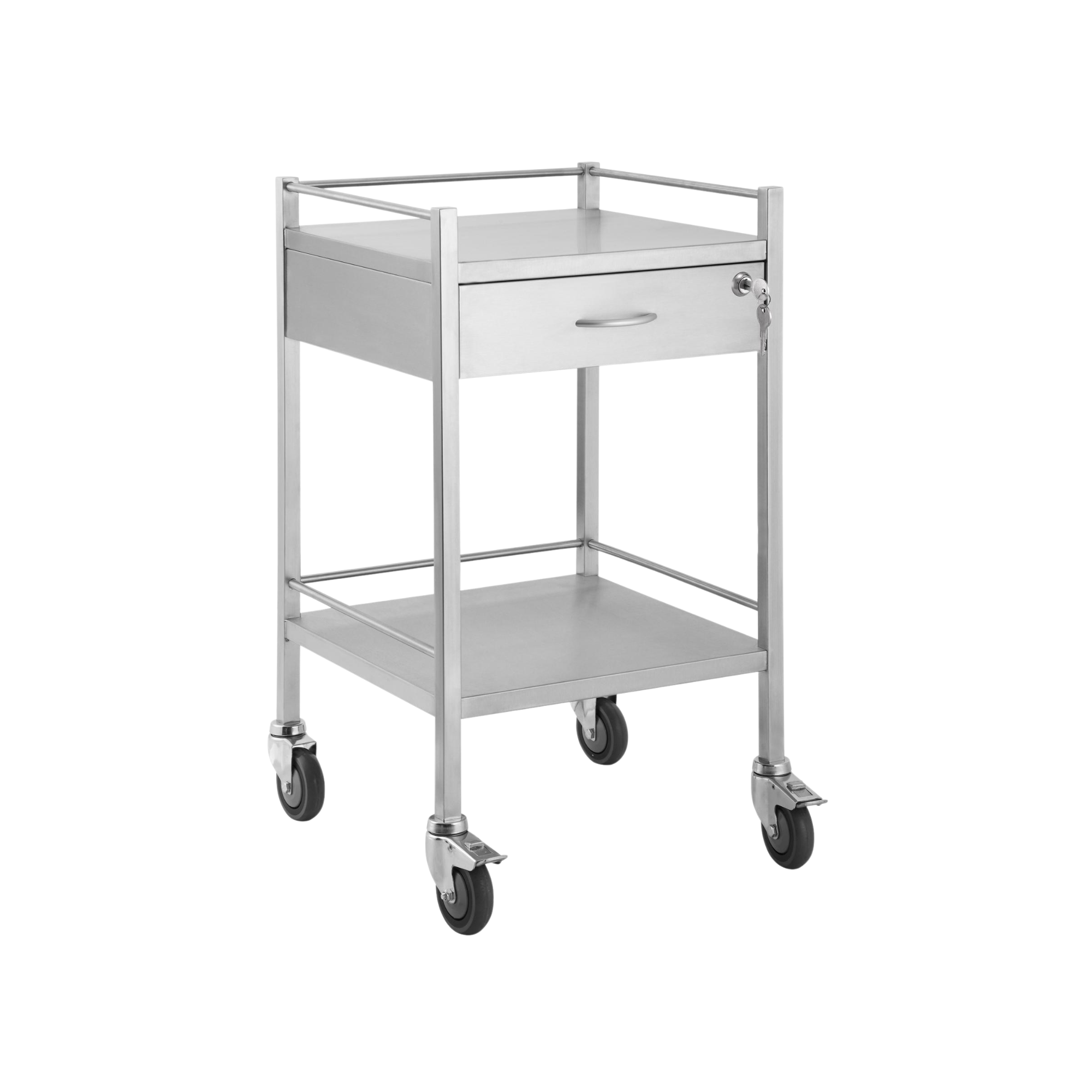 Stainless Steel Trolley One Drawer With Lock Medical Carts & Trolleys