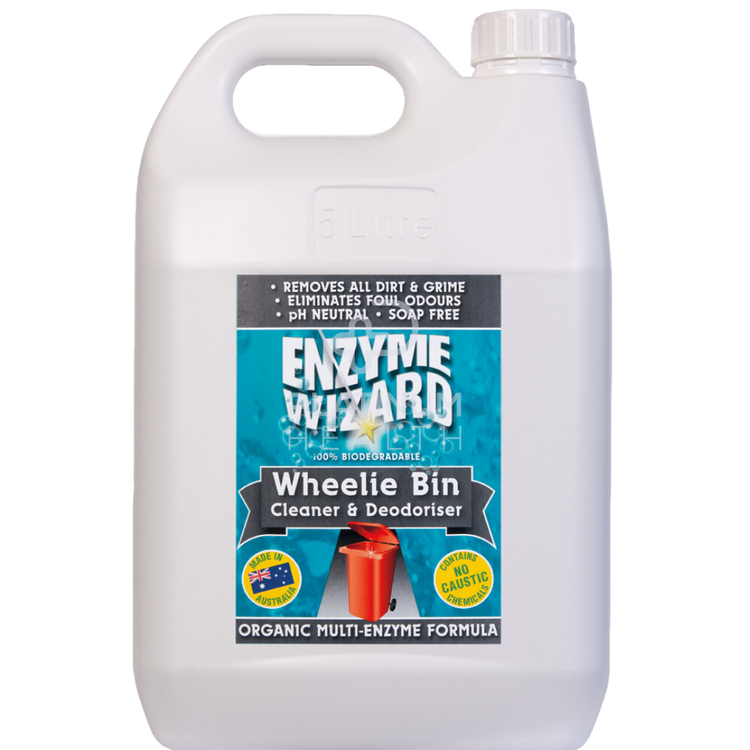 Enzyme Wizard Wheelie Bin Cleaner And Deodoriser 5 Litre Ready To Use Cleaning Solutions